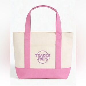 Trader Joe's Mini Tote Pastel Pink